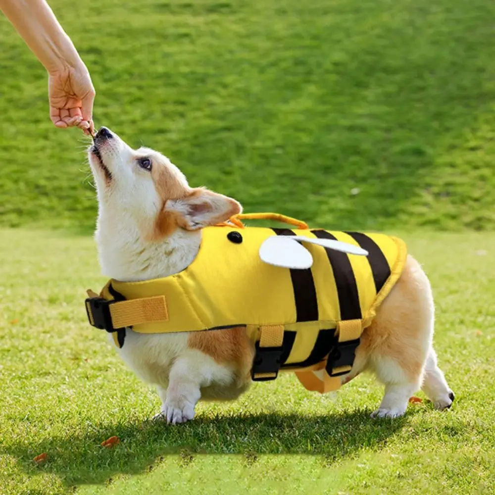 Little Bee Pet Dog Life Jacket Breathable Soft Summer Swimwear Clothes Adjustable Pet Life Vest Harness For Dogs Cats view 3