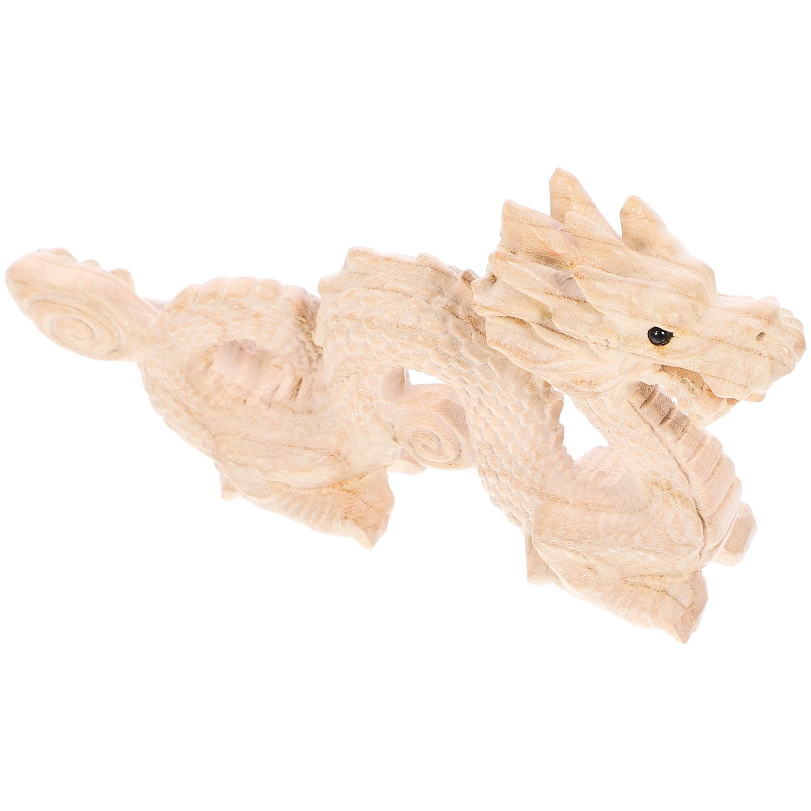 

Exquisite Wood Dragon Sculpture Decor Symbolizing Wealth and Prosperity Ideal Desktop Table Living Room Bar Cabinet Display Art