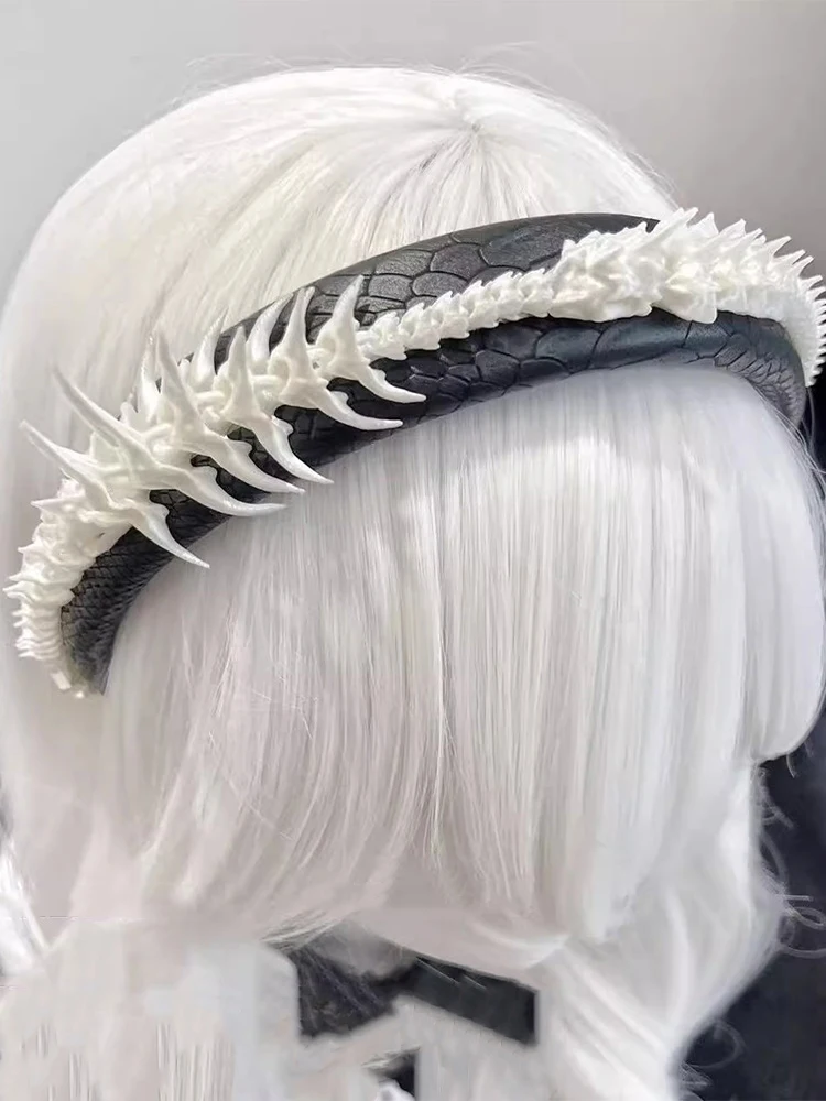 JSubculture Strip Bone Snake Skin Hair Band Women's Copper Alloy Carnival Jewelry Accessory Gift