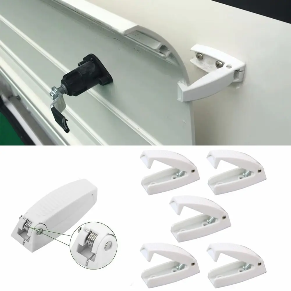 

5pcs Durable Spring Loaded Door Catch Holder Latch Plastic Interior Cabinet Door Clip anti-impact Compartment Latch Camper