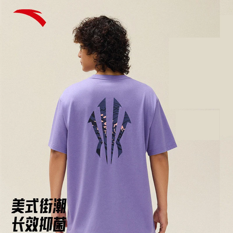 Anta Ice Silk Sports T‑Shirt Unisex Loose Fit Short Sleeve Top For Men And Women