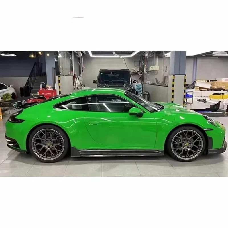 

For Carrera 911 992 Upgrade Techart Carbon Fiber Body Kit Front Lip 992 Front Lip Rear Diffuser Side Skirt