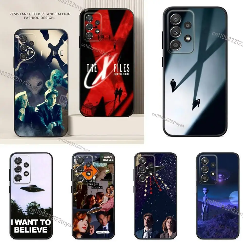 

UFO TOP SECRET x-files Phone Case For Samsung S24,21,22,23,30,Ultra,20,Plus,Note,10,9,Black soft silicone case
