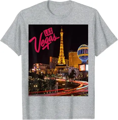 Las Vegas Shirt Vegas Strip Nachtleben Souvenir und Geschenke T-Shirt Y2k Las Vegas Souvenir Neuheit Geschenk Reise Urlaub Familie Kleidung – Detail 7