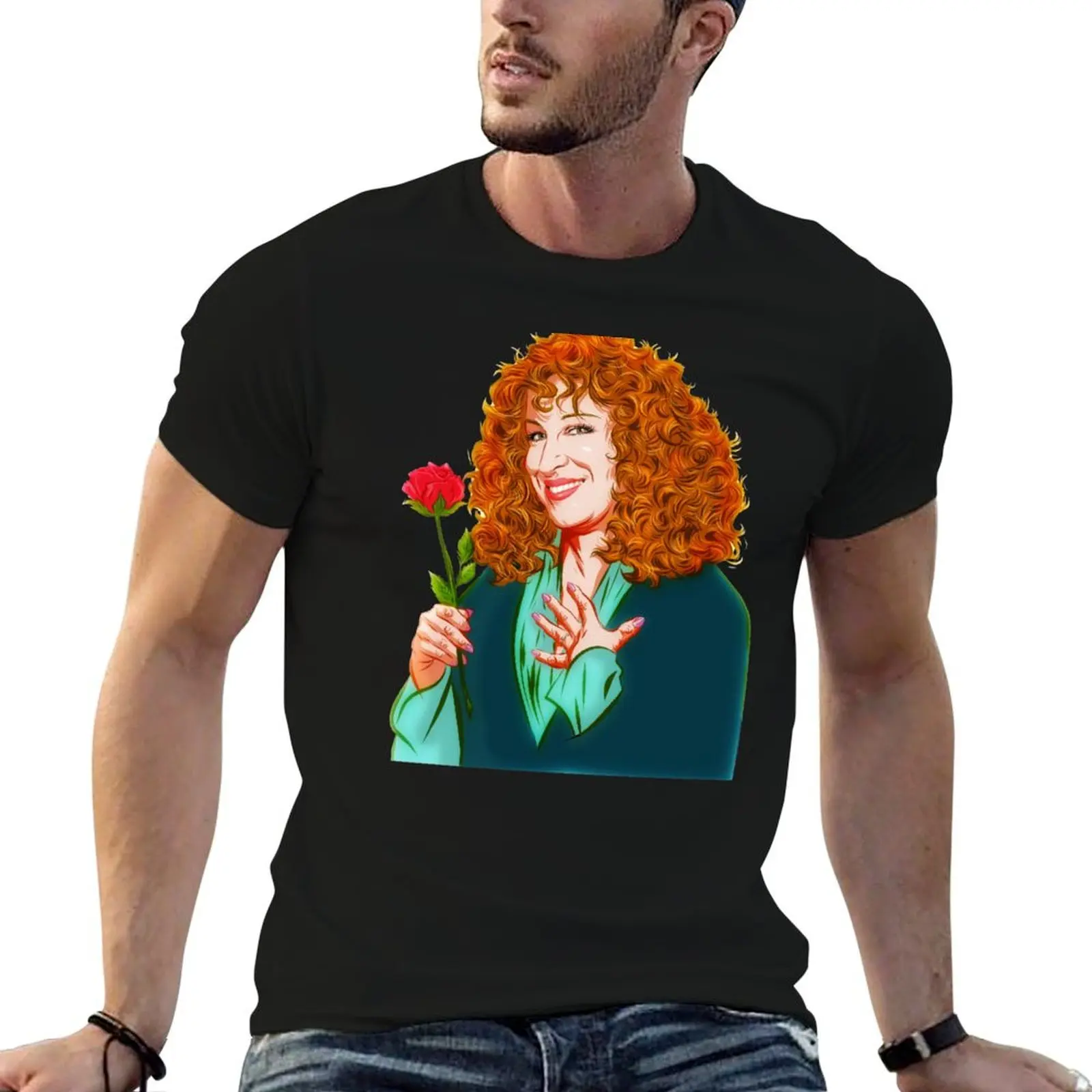 Bette Midler - An illustration by Paul Cemmick T-Shirt summer clothes anime plus size tops oversized t shirt men