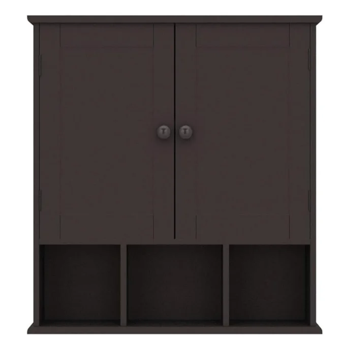 design 2 door wooden bathroom wall cabinets, adjustable shelving, waterproof, soft closure, eco-friendly, dining room kitchen