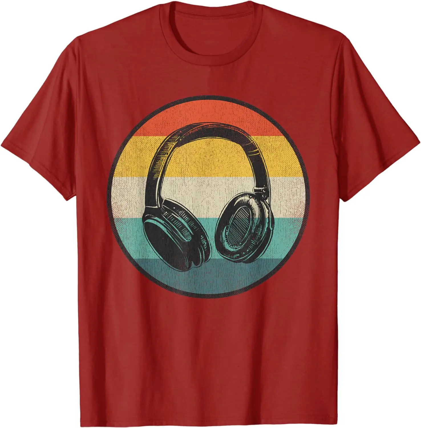 Music Lover Producer DJ Vintage Retro Headphones T-Shirt