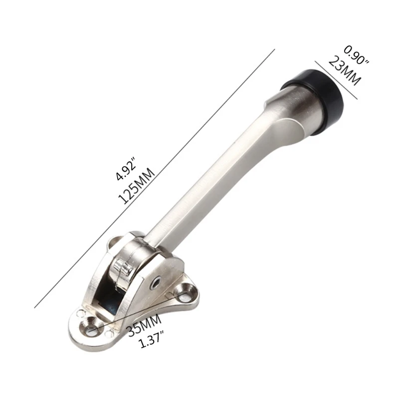 Foot Operated Kickdown Door Stop One-touch Flip Door Holder Rubber Buffer Home Door Mounted Stopper Anti-collision Drop Shipping