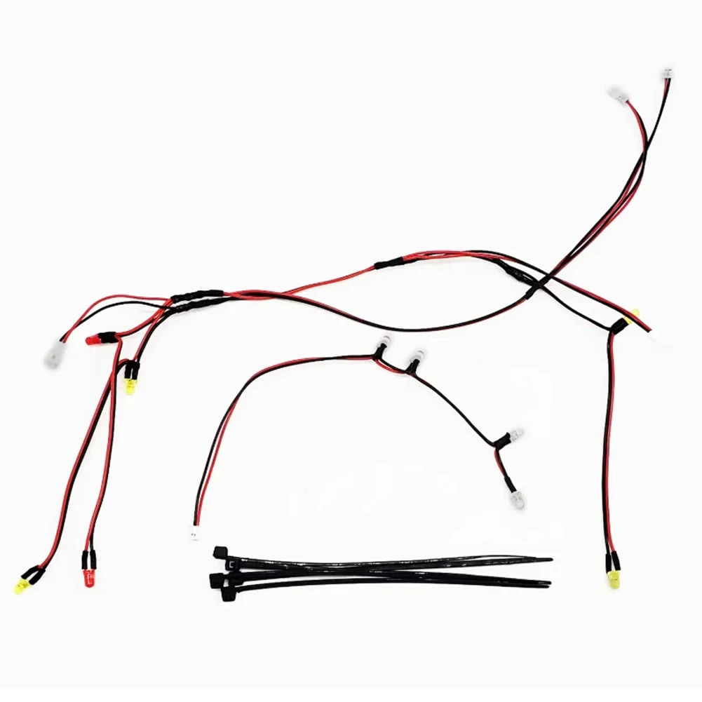 Led frente luz traseira lâmpada do telhado luzes de nevoeiro farol holofotes para 1/24 rc rastreador fms fcx24m camelo copo range rover atualizar peças