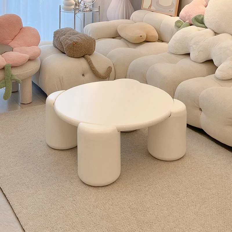 

Round Trendy Coffee Table Kawaii Glam Nordic Living Room Coffee Table Bedroom Modern Table Basse Design Luxury Furniture