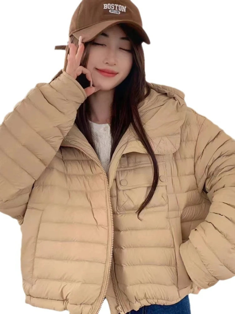 Multicolor Down Jacket Women Fall/Winter Korean Casual Lightweight Short Parkas 2025 New Oversized Loose White Duck Puffer Coat