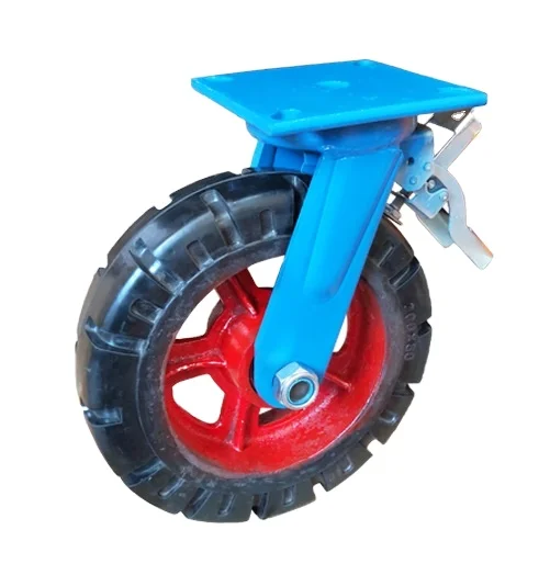 Best-selling Customized Plate Caster G3 Super Heavy 12 Inch Rubber Wheels