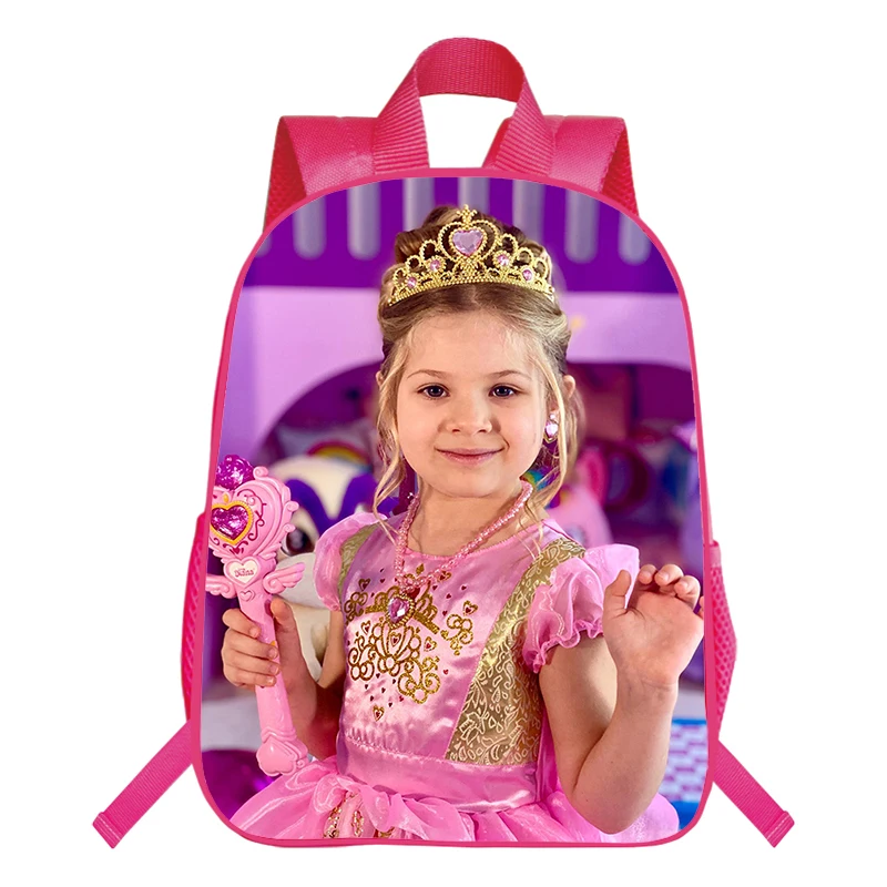 

16 Inch Kids Diana Show Print School Bags for Girls Funny Diana Pattern Waterproof Backpack Primary School Bookbag Kids Backpack