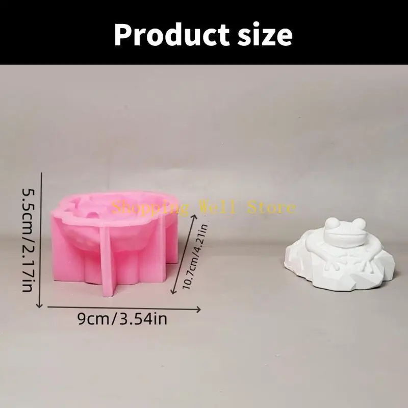 KX4B Lovely Animal Molds Plasters Molds Epoxy Resin Molds 3D Frogs Silicone Mould