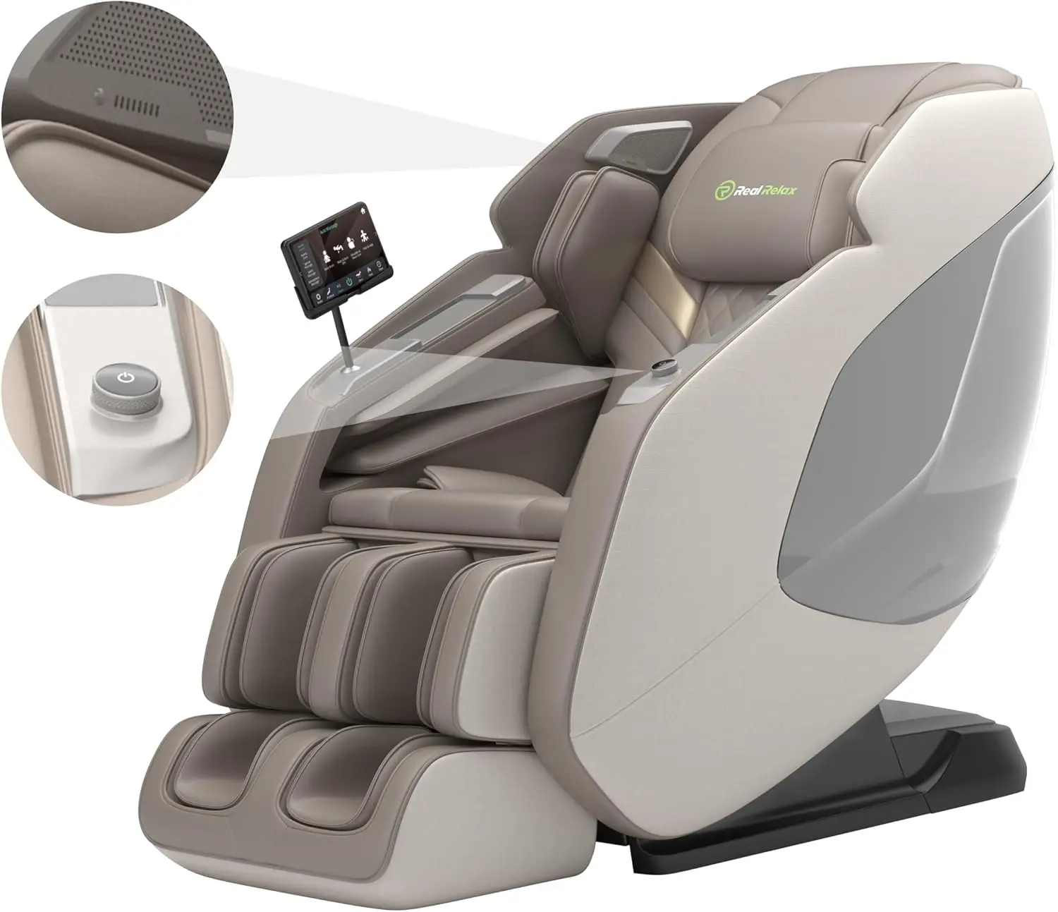 

4D Full Body Massage Chair, Zero Gravity, Aromatherapy, 20 Auto Modes, Yoga Stretch, Foot Rollers, PS5200 Brown