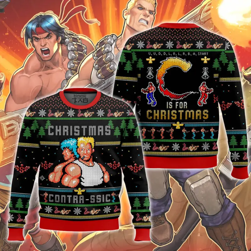 

80s Arcade Game Ugly Sweater for Men 2025 New Winter Warm Cozy Holiday Party Funny Xmas Pullover Family Christmas Men's Gift