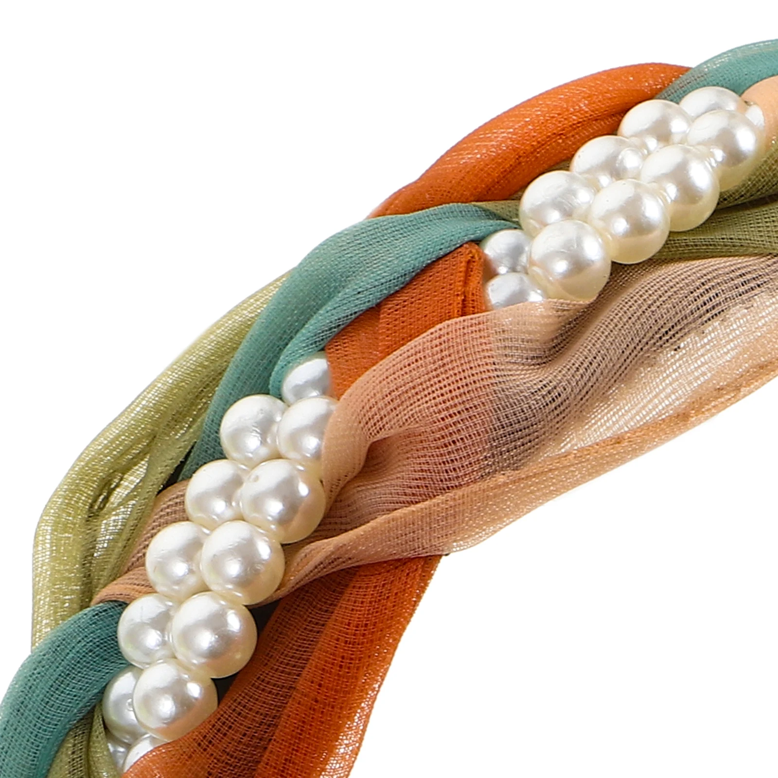 

Braid Hairband For Women Wide Colorful Braided Headband Stylish Non Slip Comfort Fit With Pearl Decoration Party Wedding Daily