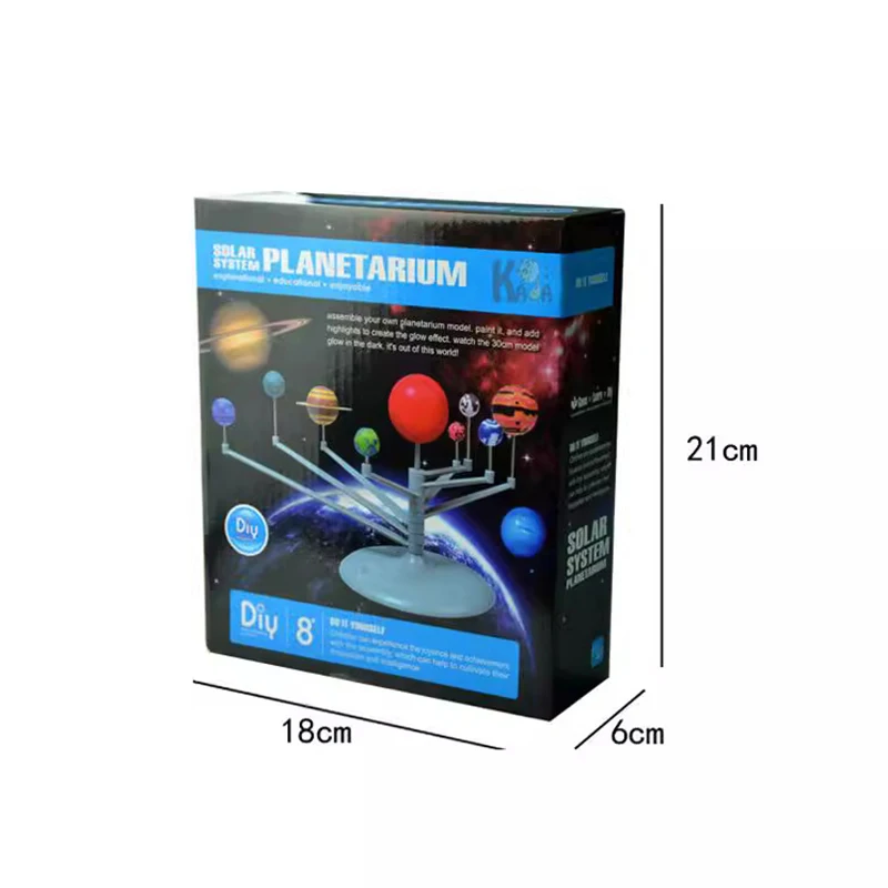 Solar system model Children's science Nine planetary celestial body orbiting instruments Sun series star meter DIY toys