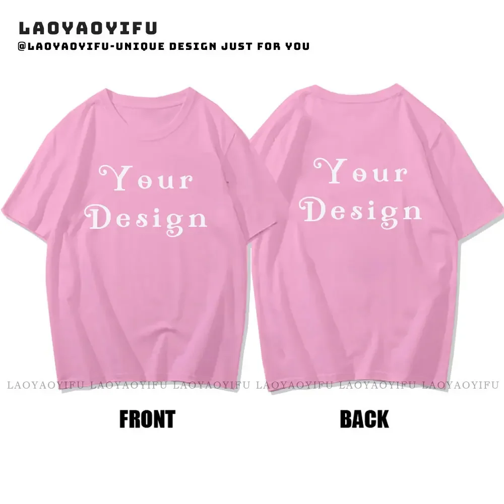 2024 Custom Logo Personalized Tshirt Summer Cotton Comfort Student Casual Customed Printed Text DIY TOPS Fashion T-shirt