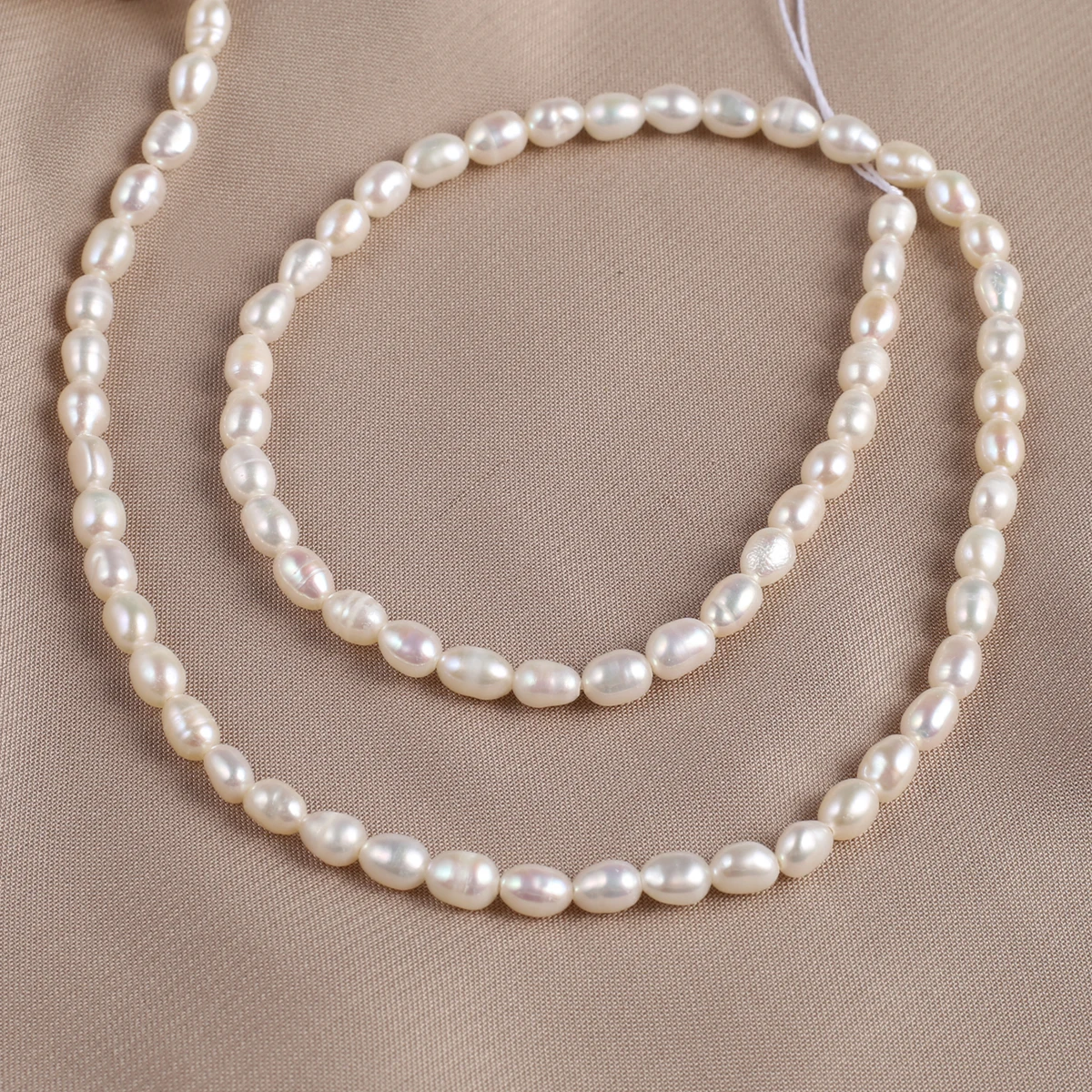 Natural Pearl Rice-Shaped Beads Exquisite Shape Elegant Appearance For DIY Jewelry Making Handmade Bracelet Necklace Length 36cm