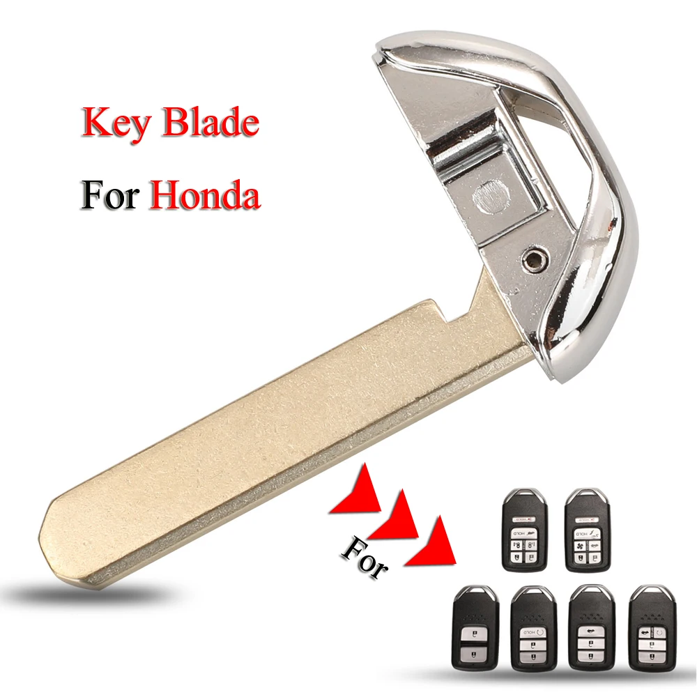 

jingyuqin 10PCS/Lot Remote Smart Emergency Key Insert Key Blank For Honda Accord Odysee Civic Crosstour Keyless Uncut Blade