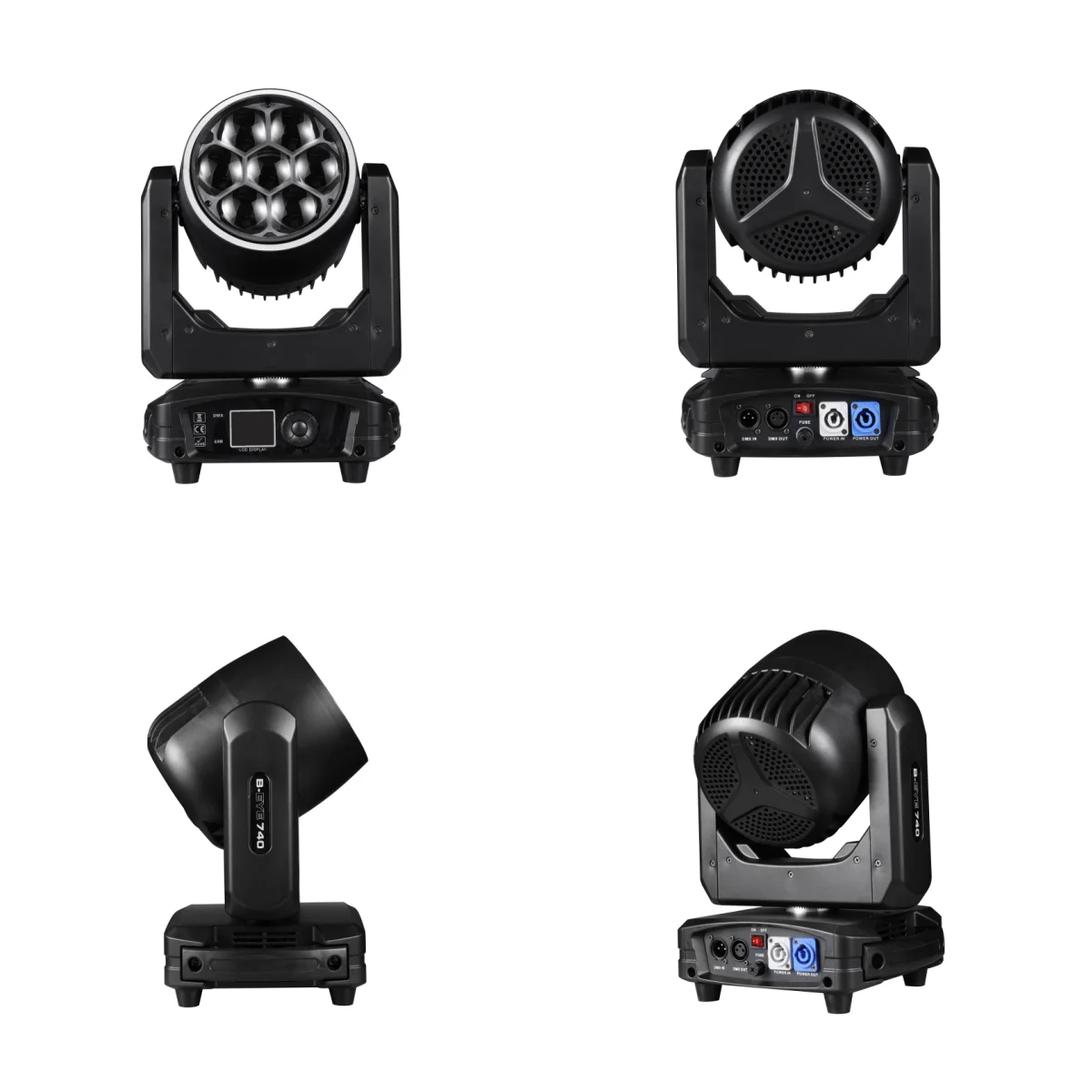 7x40W 비아이 빔 워시 헤일로 효과 LED 무빙 헤드 RGBW 4in1 DMX512 컨트롤 (DJ, 디스코, 파티, 나이트클럽, 웨딩, KTV용)