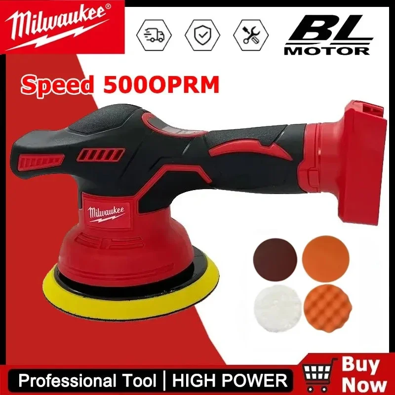 

Milwaukee ​​Digital Display 8-Speed Long Battery Life Cordless Polisher Electric Auto Car Waxing Polishing Machine Power Tool