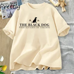 The Black Dog Graphic T Shirt Vintage Tortured Poets T-shirt Women Cotton Short Sleeve Tee Shirt London England Tshirt Clothes