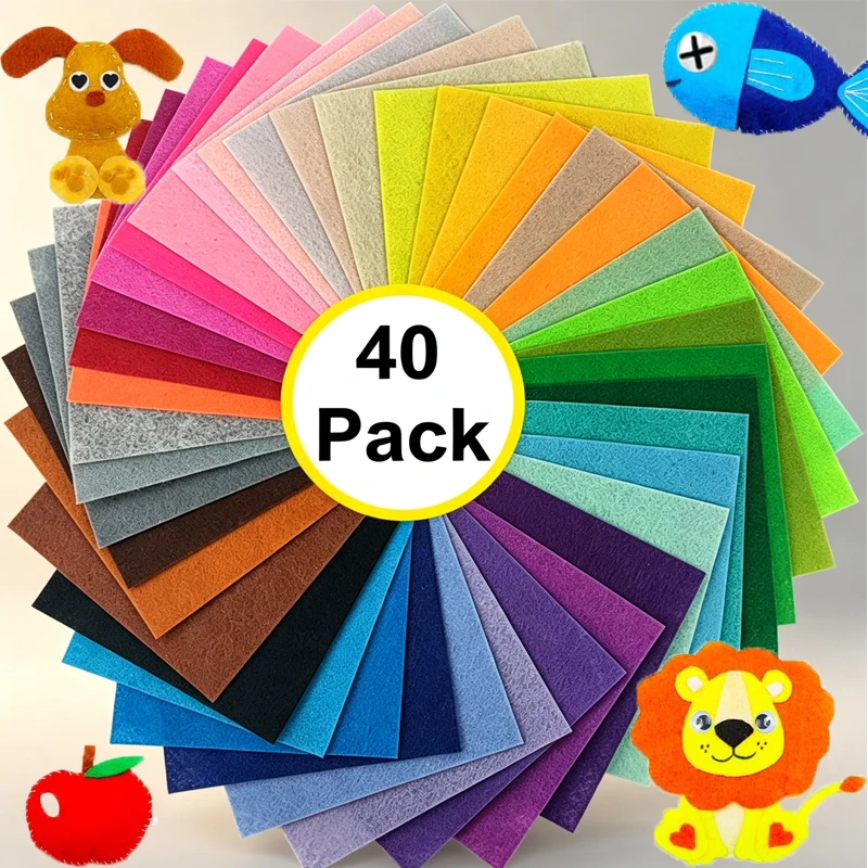 A4 Colorful Soft Felt Fabric Sheets for Crafts