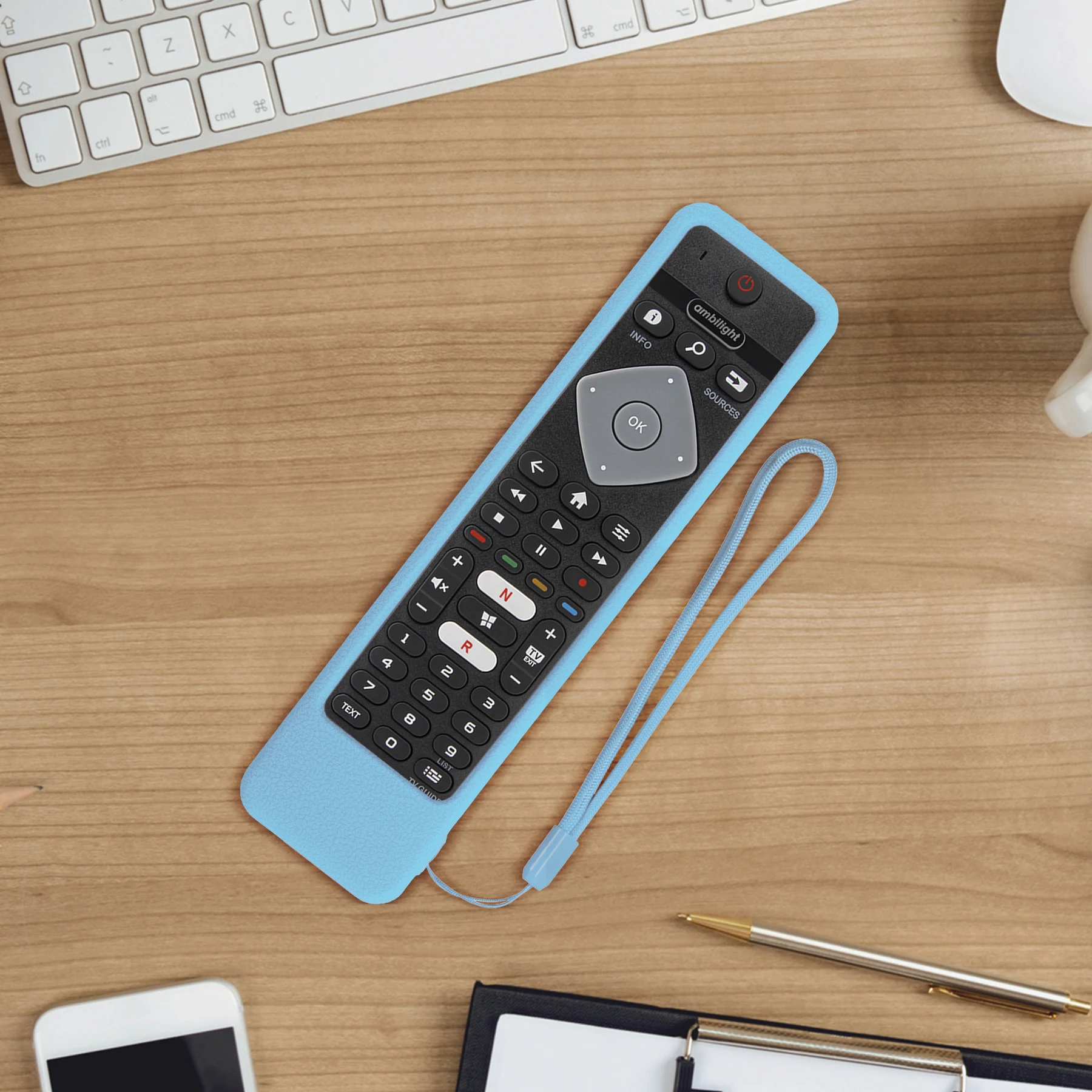 Silicone Case for Philips Smart TV Remote Control YKF456-001 55PUS7304 75PUS7354 70PUS7304 Protective Sheath Cover Anti-Slip view 4