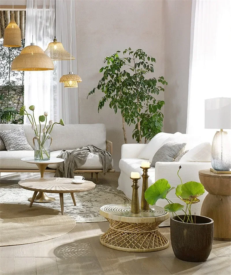 For Nordic Simple Living Room 123 Combination of Fabric Sofa Ins Style Down Completely Unwashed White Cotton Linen Sofa