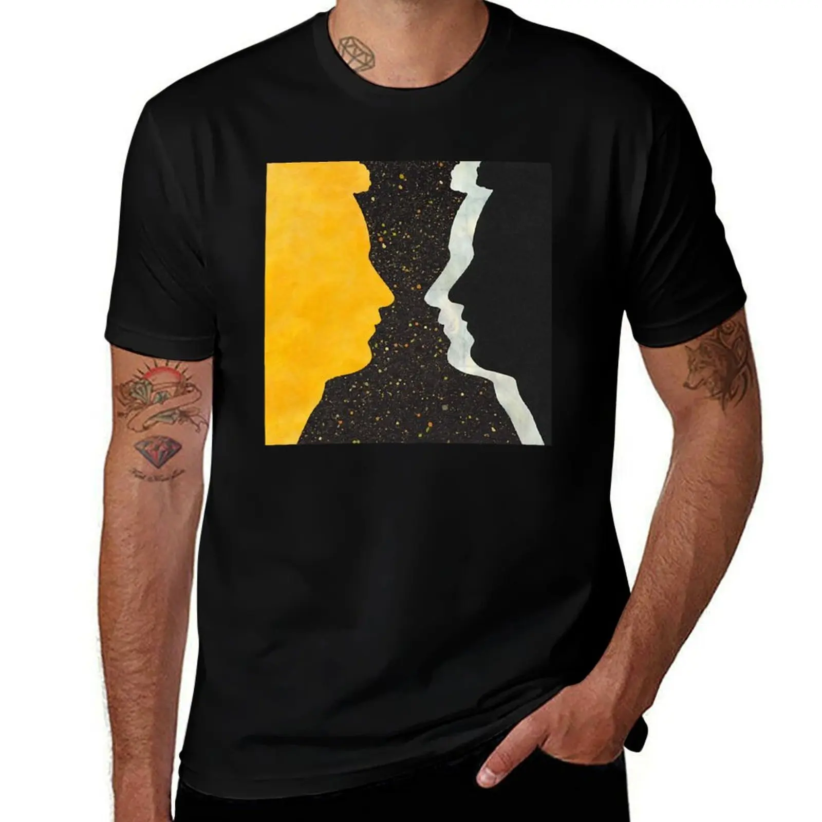 T-shirt à manches courtes avec imprimé géographique, décontracté et à la mode