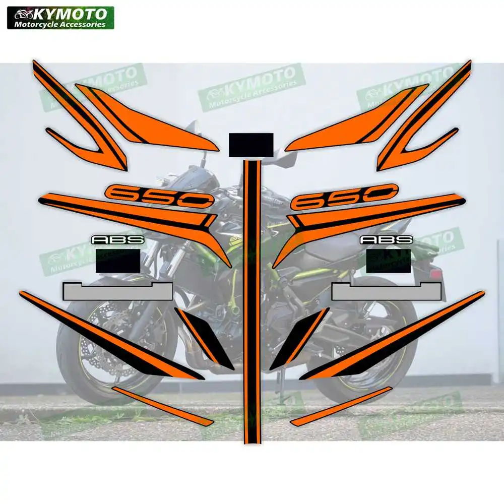 For Z650 ER650 Z 650 ER 650 motorcycle accessories stickers fairing decals modified full vehicle protection kit decoration 4