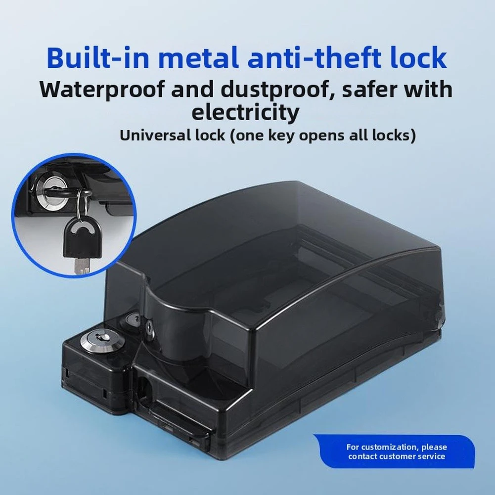 For High Humidity Areas Transparent for Black Lockable Outlet Box Weatherproof Switch Box Reliable Locking Mechanism