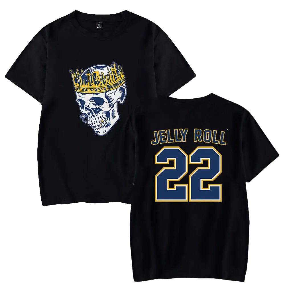 

2026 Jelly Roll Hockey Tshirt Cosplay Crewneck Short Sleeve Women Men T-shirt Casual Style Hip Hop Clothes