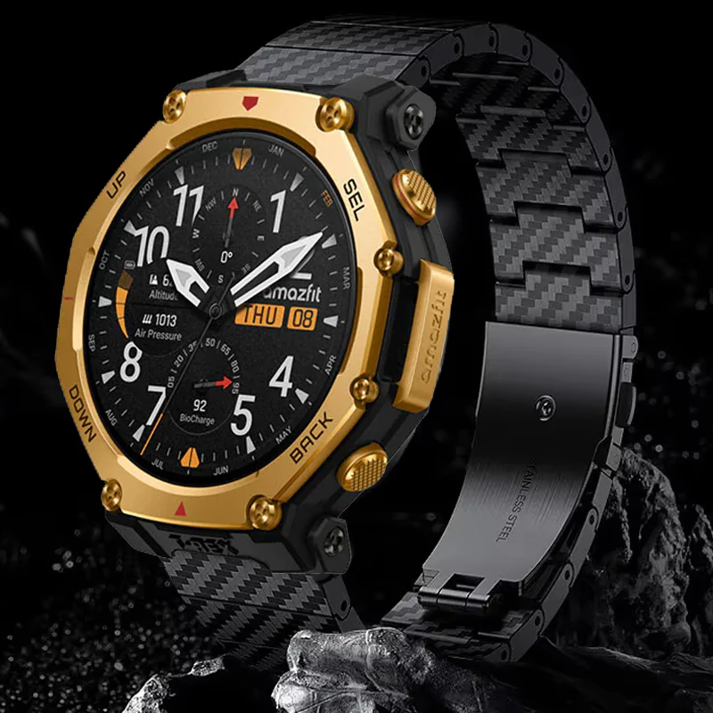 �y�Z�[�����z20mm 22mm �J�[�{���t�@�C�o�[�X�g���b�v Amazfit T-Rex 3 Pro 48mm/44mm�p �u���X���b�g Amazfit Helio/Bip 6 5/Balance 2/GTR 2 3 4/GTS 4 �o���h�p