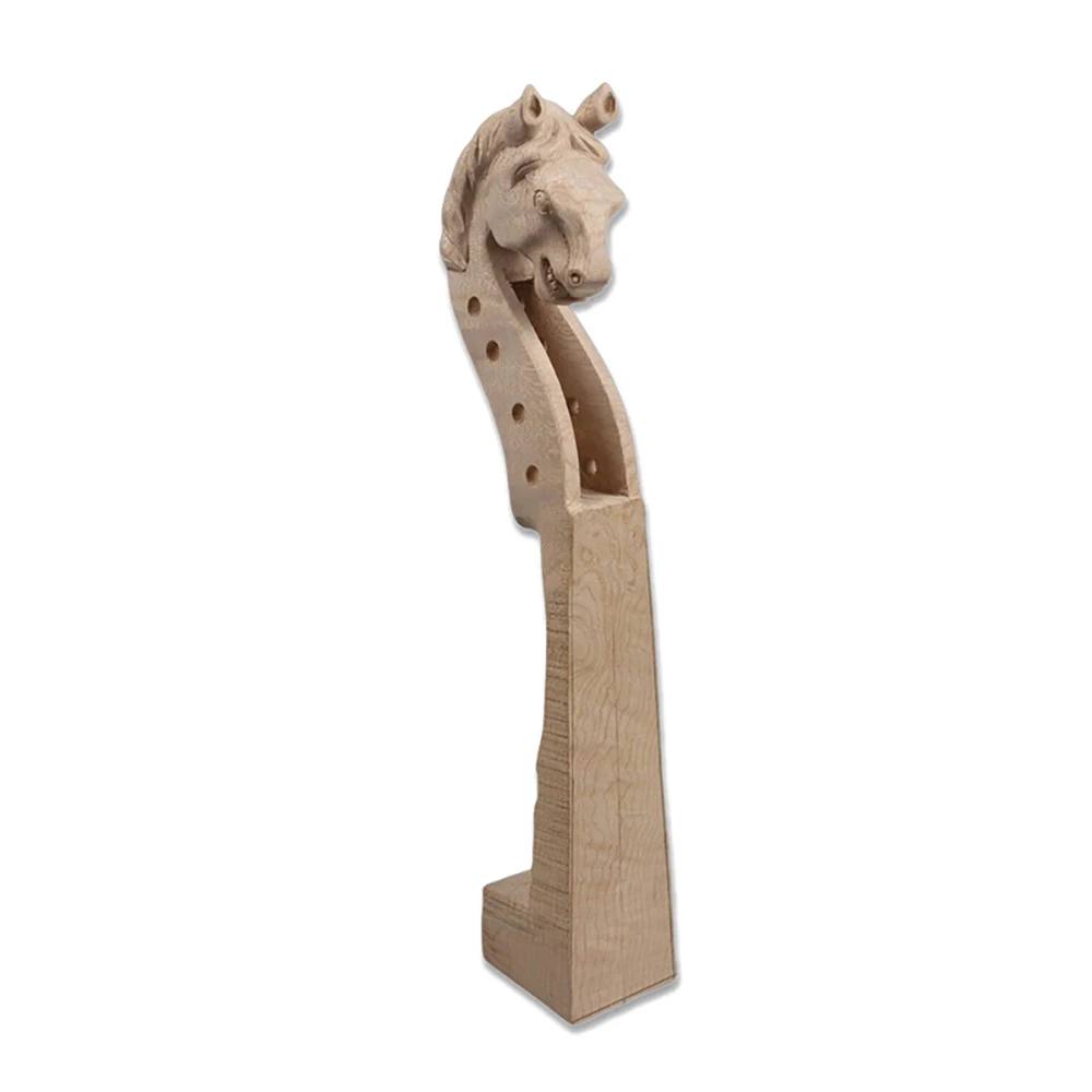 4 string Violin Neck 4/4 fine natural maple violin Pure Hand Carved Horse Unique shape Replacement Violin Accessory