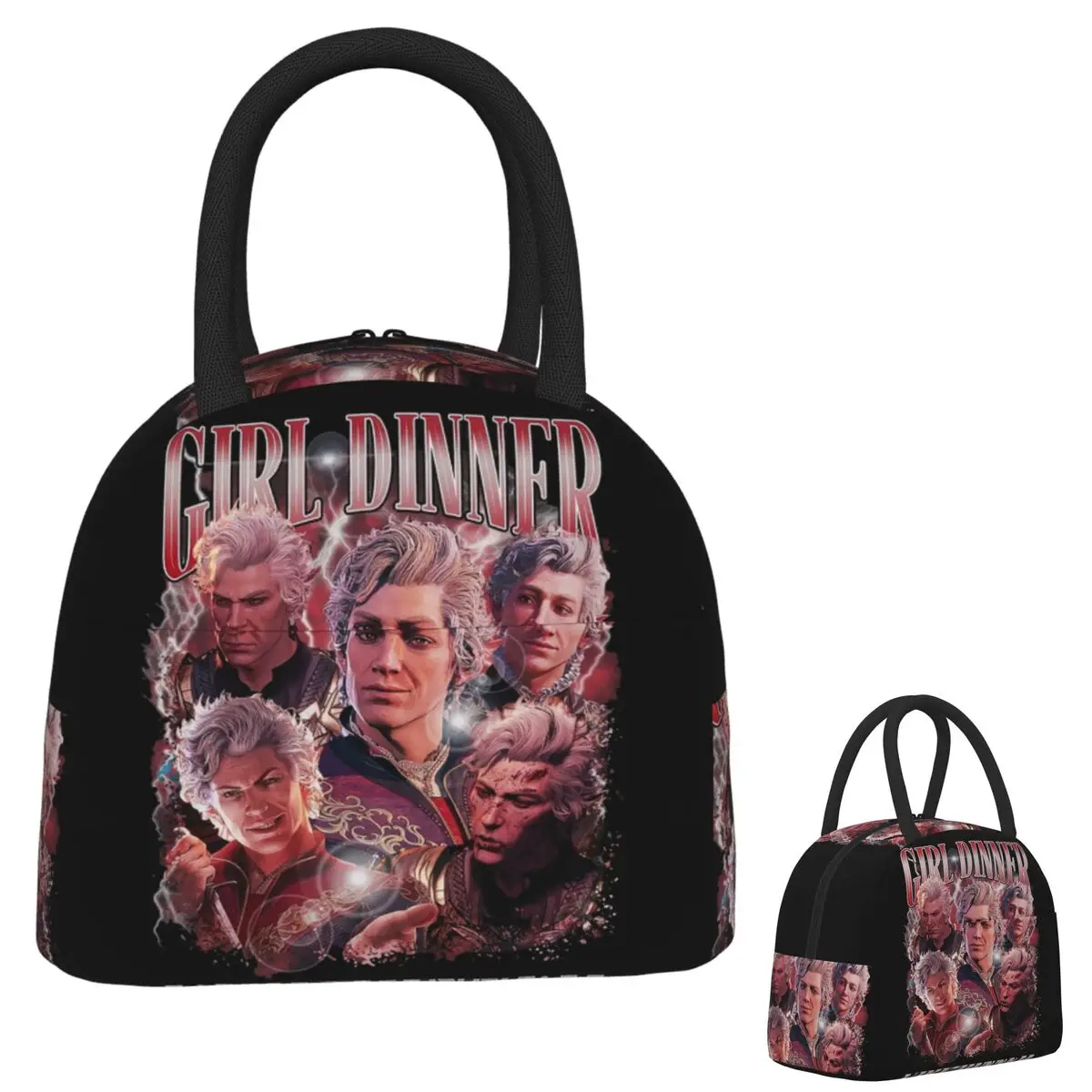 

Astarion Girl Dinner Baldurs Gate Сумки для обеда Изолированная коробка для бенто Портативная сумка для обеда Многоразовые сумки для пикника Сумка-холодильник для женщин