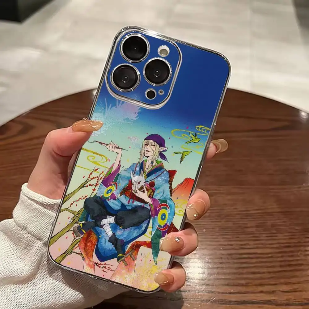 Аниме M-Mononoke K-Kusuriuri Прозрачный жесткий чехол для iPhone 17 16 15 14 13 12 11 Mini Pro Max Plus Прозрачная накладка