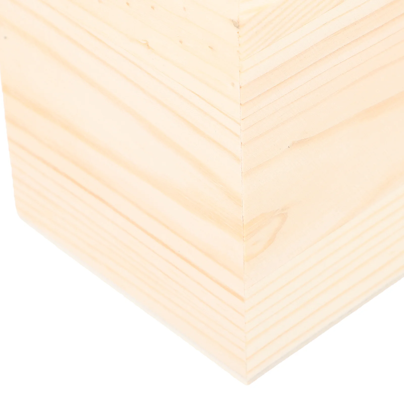 

Unfinished Solid Color Thickened Two Compartment Wooden Container Diy Box Pencil Holder Office Organizer Storage Pot Home