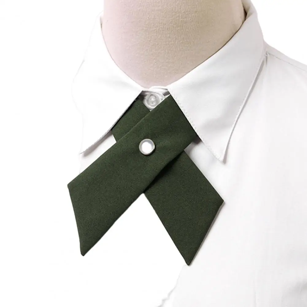 No-tie Bow Tie Elegant ผู้หญิงสีทึบเสื้อ Tie Easy BUCKLE ยึด Criss-CROSS Design สําหรับการสําเร็จการศึกษาทํางานสําหรับ A