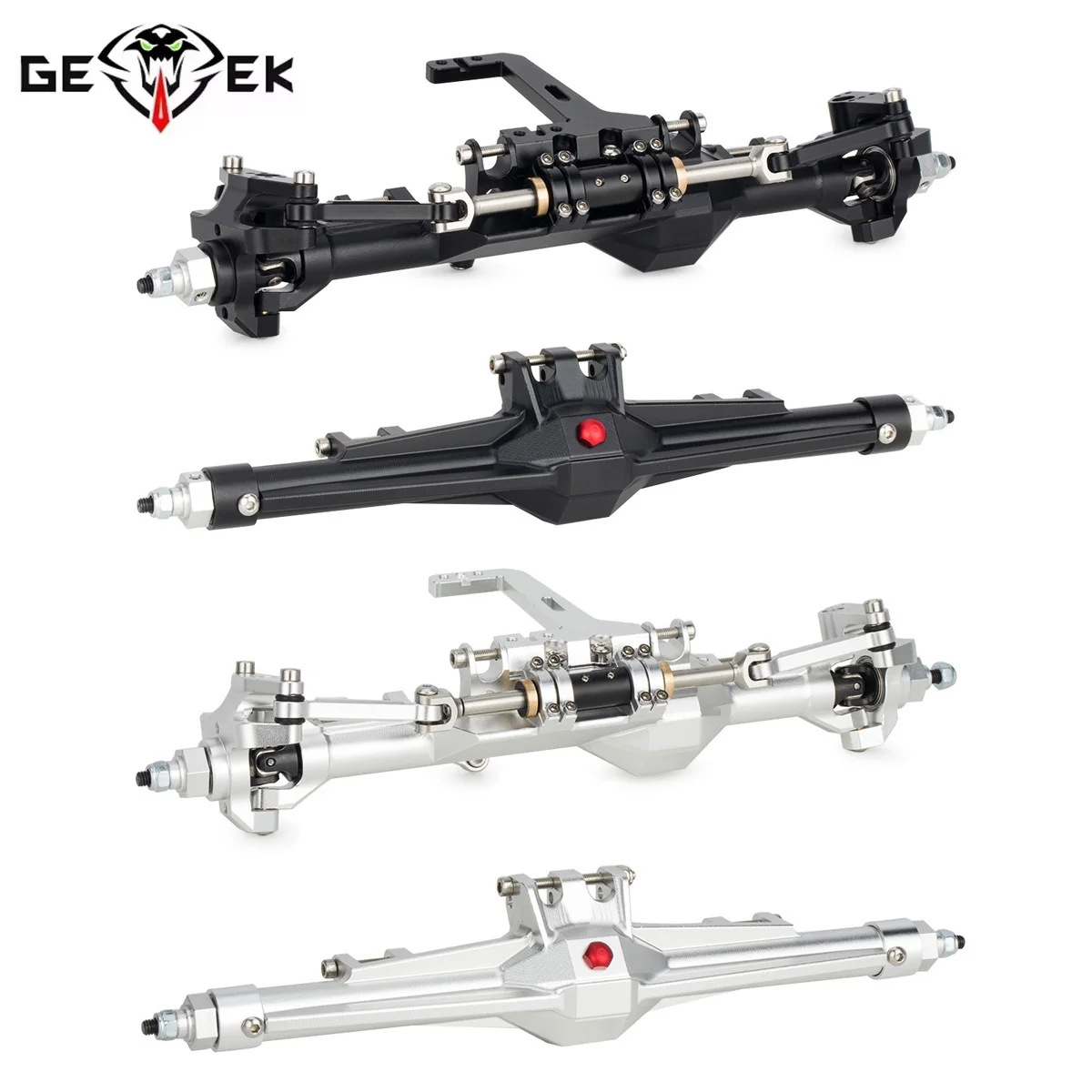 CNC Aluminum Front Rear Straight Axle Set for 1/10 RC Crawler Car Vanquish H10 Upgrade Parts