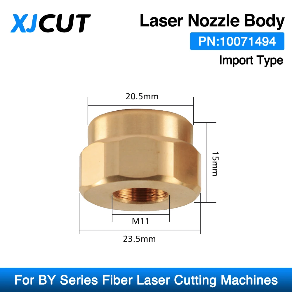 XJCUT 10Pcs/Lot Laser Nozzle Body Ref Pn 10071494 Used For ByStar Fiber Laser Cutting Machines Import Type