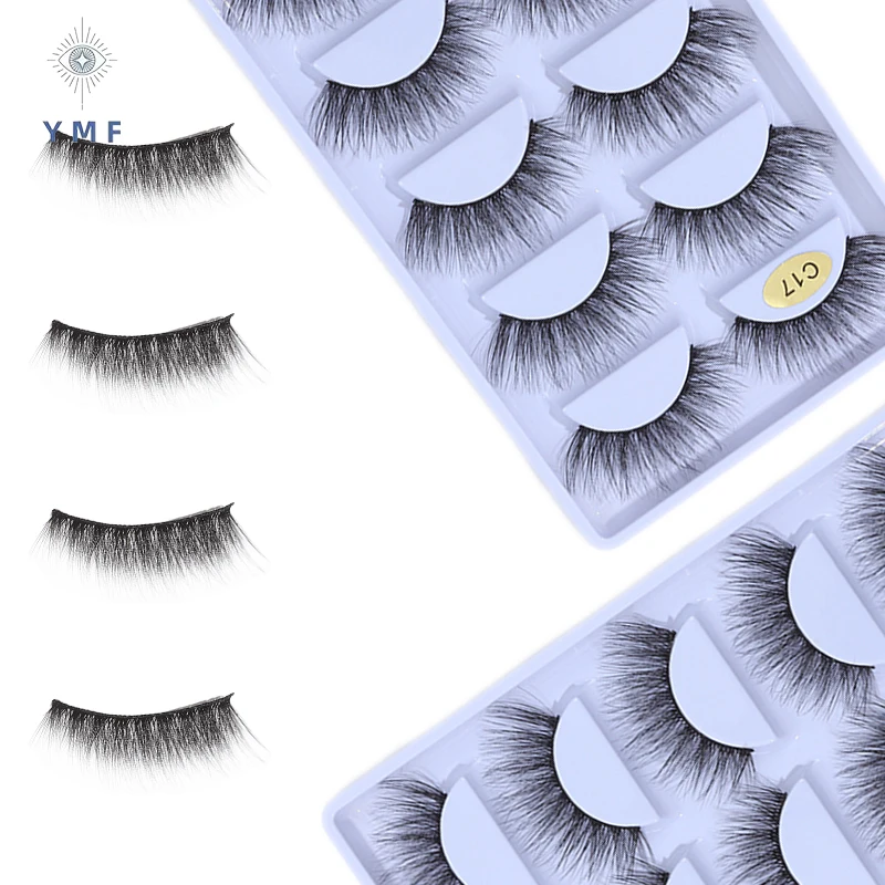 2023 New 5 Pairs Fluffy Eyelashes Thick  Lashes False Eyelashes Dramatic Wispy Flared Eyelash Makeup Eyelash Extension