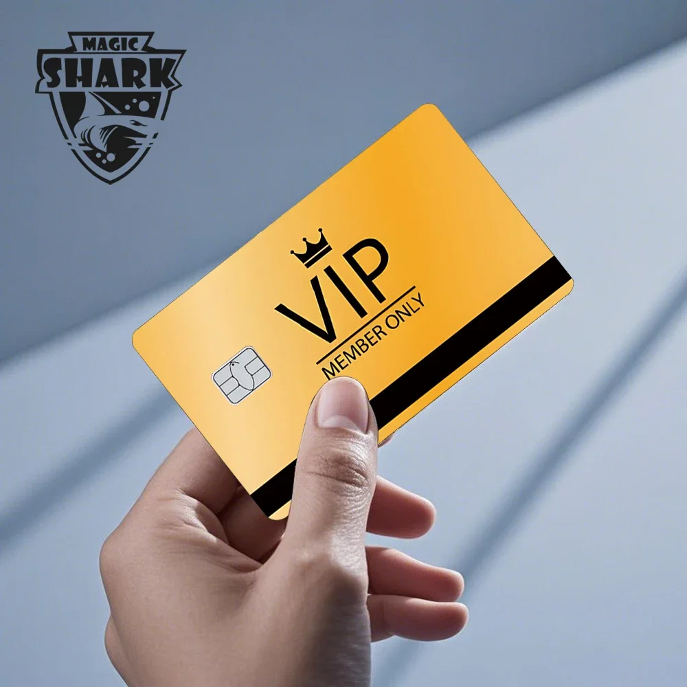 Magic Shark 2025 Gold VIP Anime Bear Cute Cartoon PVC Matte Skin Cover Sticker for Small Large No Chip Card