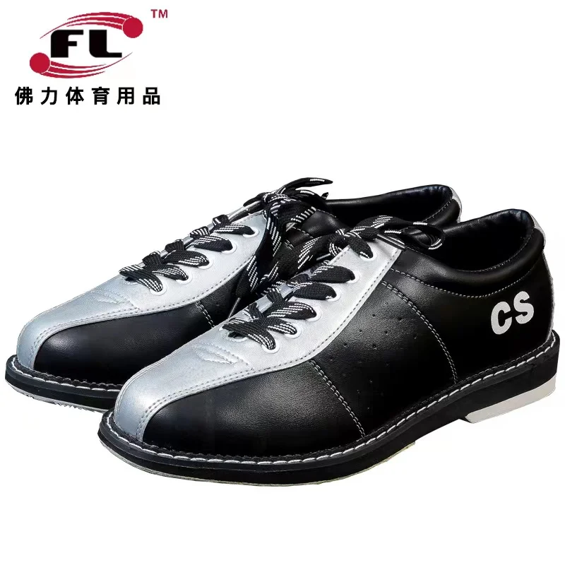 Picture 4: Brand FL Unisex Bowling Boots Size 33-47 Pu Leather Black Sliver Sports Premium for Bowling Enthusiasts Private Shoes