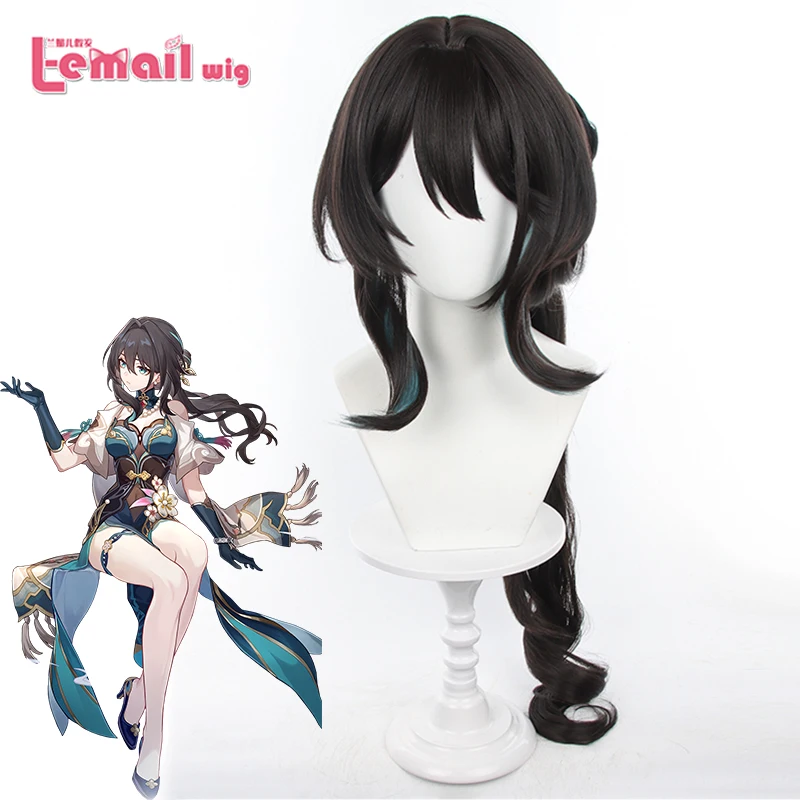 L-email wig Synthetic Hair Game Honkai Star Rail Ruan Mei Cosplay Wig 85cm Mixed Color Cosplay Wigs Heat Resistant Wig