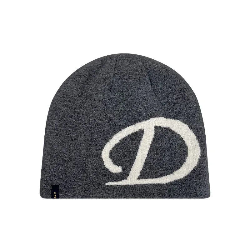 American street letter jacquard knitted hat children's autumn and winter retro casual ear protector head cold hat shows the face
