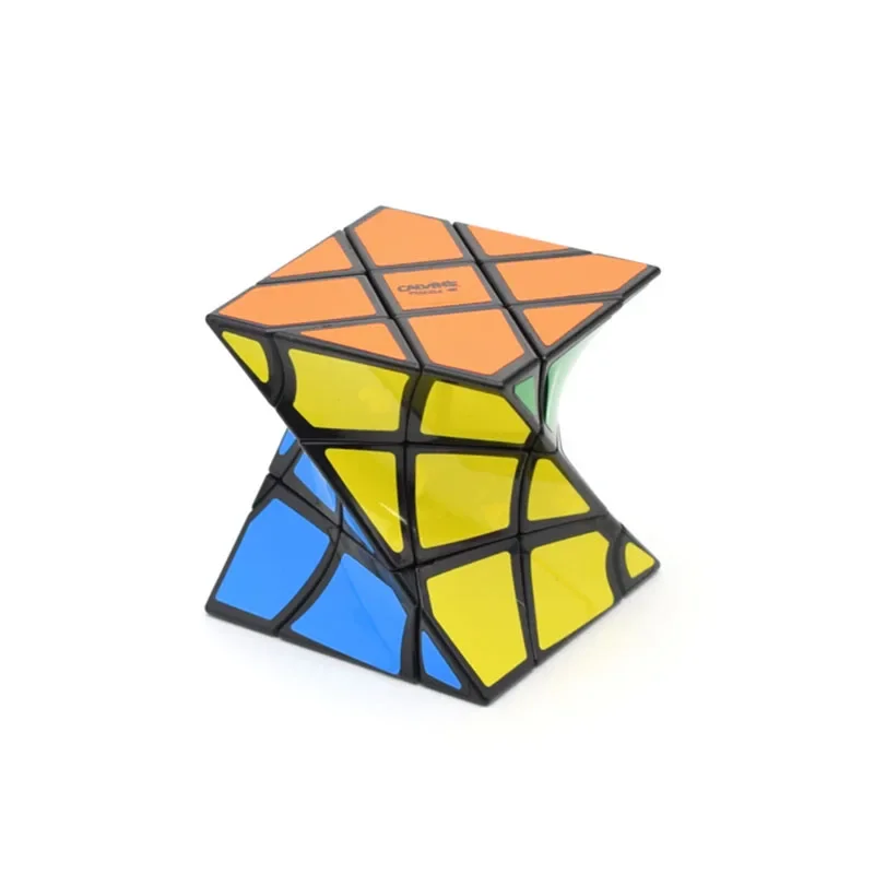 Limited Edition Fisher Magic Cube Twist Puzzle Toy Calvin's Puzzle Twist Shifting Edge 3x3 Cube Black and White Blue DNA  6-12y