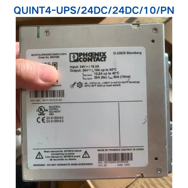 Second-hand test OK PHOENIX Power Supply QUINT4-UPS/24DC/24DC/10/PN  2907068